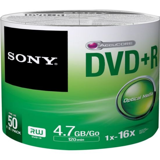 Płyty DVD+R 4,7GB 16X SONY SP50 Płyty DVD+R 4,7GB 16X SONY SP50