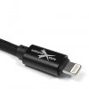 silikonowy kabel USB eXtreme iPhone 5 / 6 / 7 / SE, iPad 4, iPod nano 7G 100cm czarny (blister)