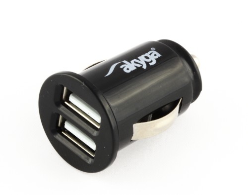 ładowarka USB samochodowa 2,1A Akyga AK-CH-02 z dwoma gniazdami USB ładowarka USB samochodowa 2,1A Akyga AK-CH-02 z dwoma gniazdami USB