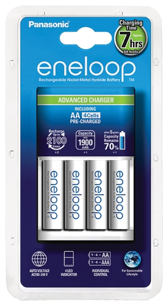 Panasonic Eneloop BQ-CC17 + 4 x R6/AA Eneloop 2000mAh BK-3MCCE Panasonic Eneloop BQ-CC17 + 4 x R6/AA Eneloop 2000mAh BK-3MCCE