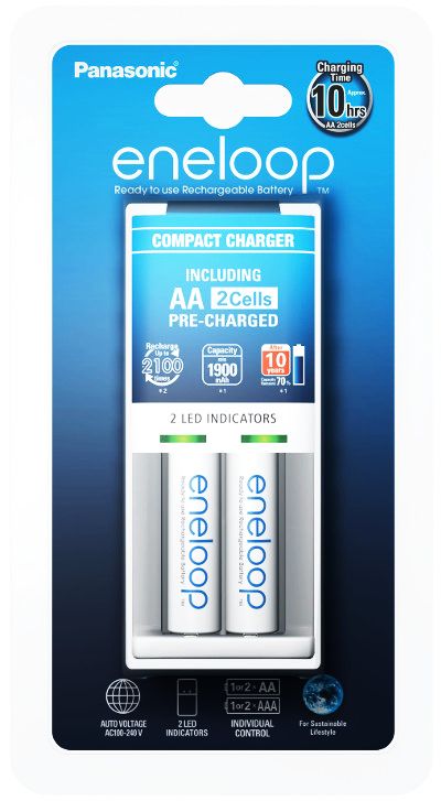 Ładowarka Panasonic Eneloop BQ-CC50 + 2 x R6/AA Eneloop 2000mAh BK-3MCCE Ładowarka Panasonic Eneloop BQ-CC50 + 2 x R6/AA Eneloop 2000mAh BK-3MCCE