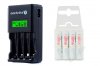 ładowarka everActive NC-450 Black + 4 x akumulatory R03/AAA Fujitsu 800mAh ładowarka everActive NC-450 Black + 4 x akumulatory R03/AAA Fujitsu 800mAh