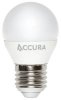 Żarówka LED SMD2835 7W E27 kulka ciepła ACCURA