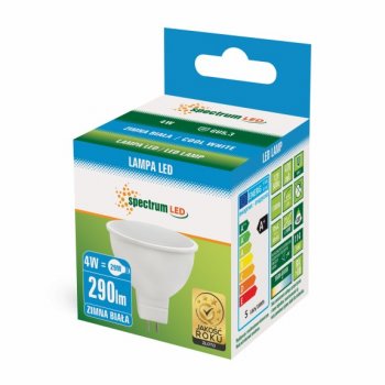 Żarówka LED 4W MR16 Spectrum zimna WOJ12790 Żarówka LED 4W MR16 Spectrum zimna WOJ12790