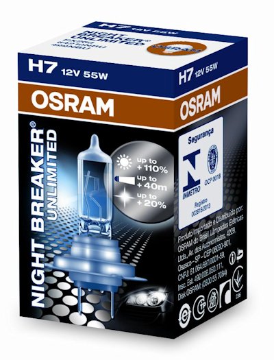 Osram H7 NightBreaker UNLIMITED + 110% światła Osram H7 NightBreaker UNLIMITED + 110% światła