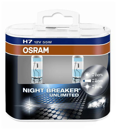 2x Osram H7 NightBreaker UNLIMITED + 110% światła (duo pack) 2x Osram H7 NightBreaker UNLIMITED + 110% światła (duo pack)