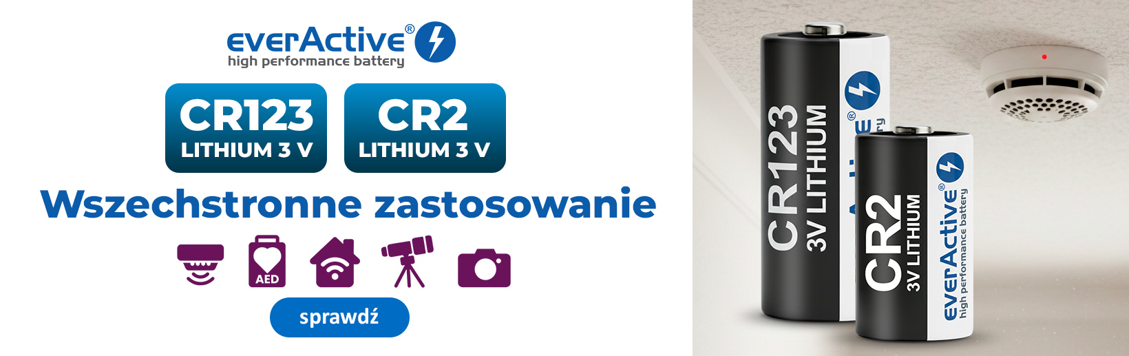 Nowości litowe CR2 CR123 everActive