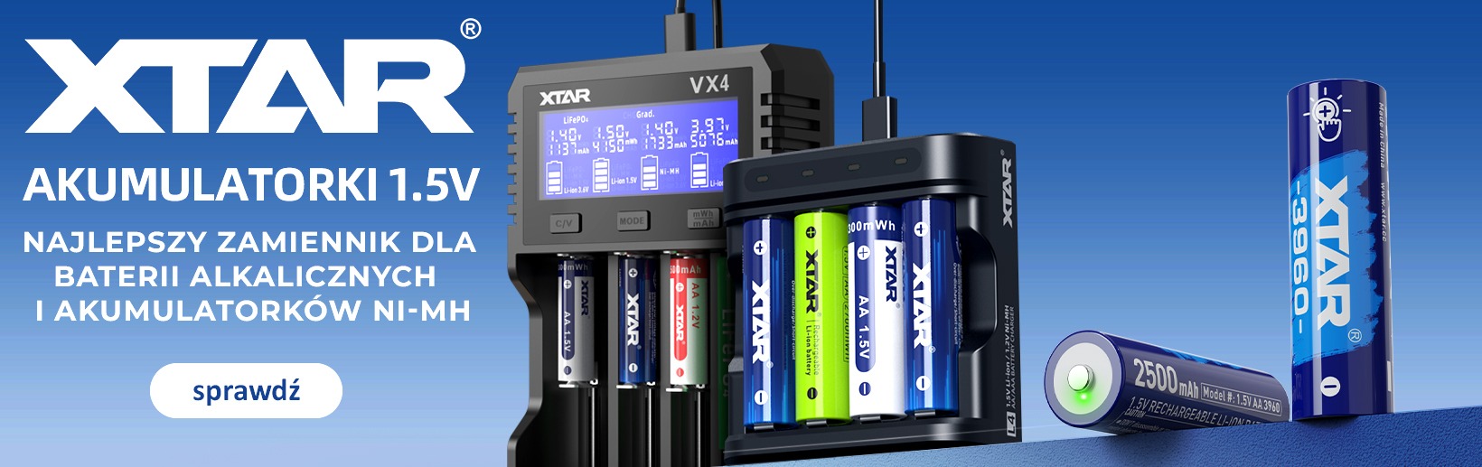 XTAR - akumulatory i ład. 1,5V