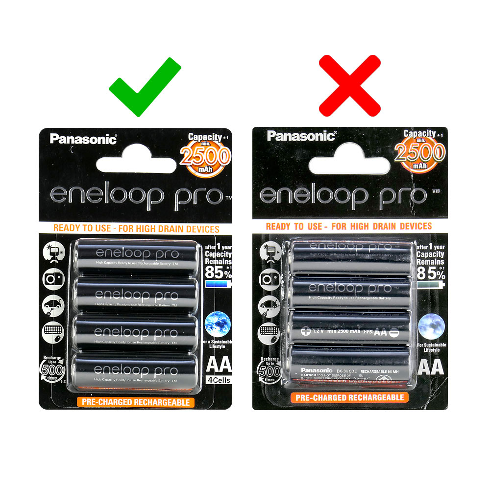 Porównanie blistrów Eneloop Oryginał vs podróbka