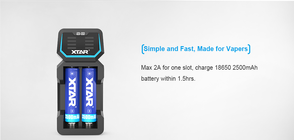 Ładowarka Xtar dedykowana do akumulatorków wykorzystywanych w e-papierosach