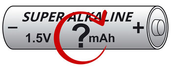 Baterie alkaliczne LR6 AA - dlaczego pojemność [mAh] [Ah] nie jest, lub jest podawana bardzo rzadko w przypadku baterii jednorazowych (nieładowalnych)?