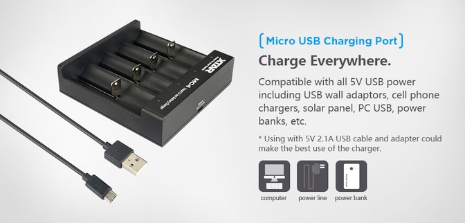 Ładowanie za pośrednictwem gniazda micro USB Ładowanie za pośrednictwem gniazda micro USB