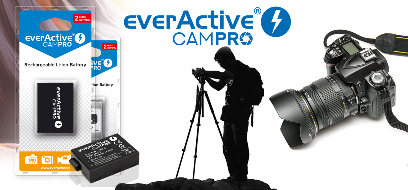 Prezentacja produktu everActive Campro - dedykowane akumulatorki dla fotografii