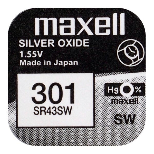 Bateria srebrowa Maxell 301