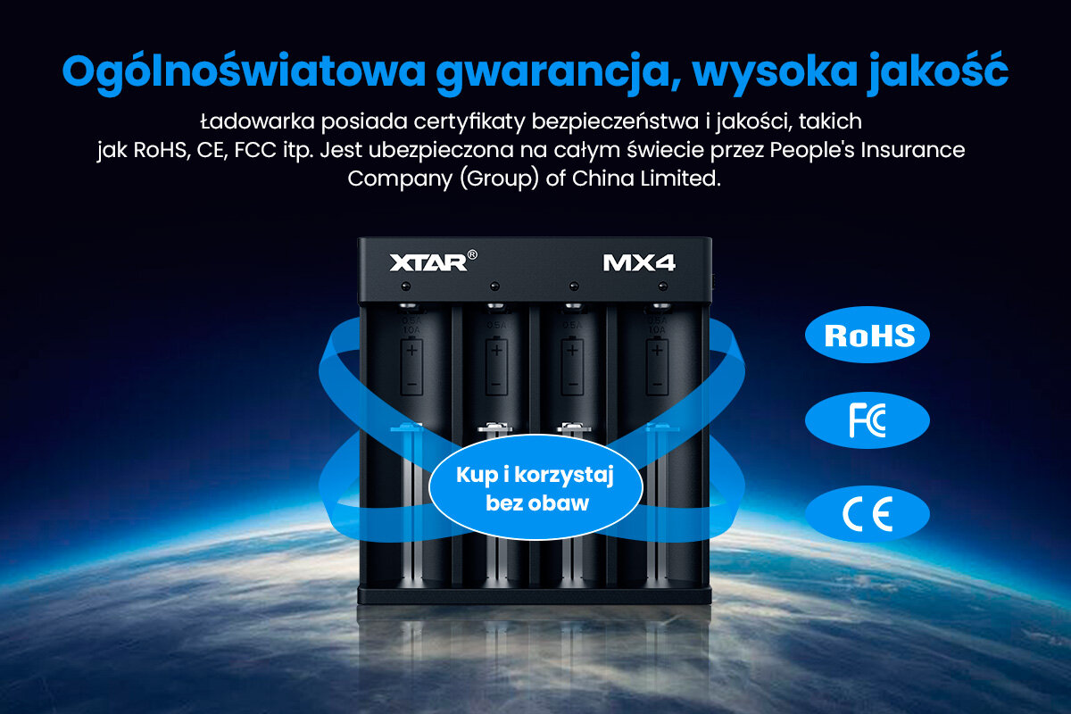 Funkcja rozpoznawania ogniw Li-ion oraz Ni-MH w ładowarce Xtar VC4 Funkcja rozpoznawania ogniw Li-ion oraz Ni-MH w ładowarce Xtar VC4
