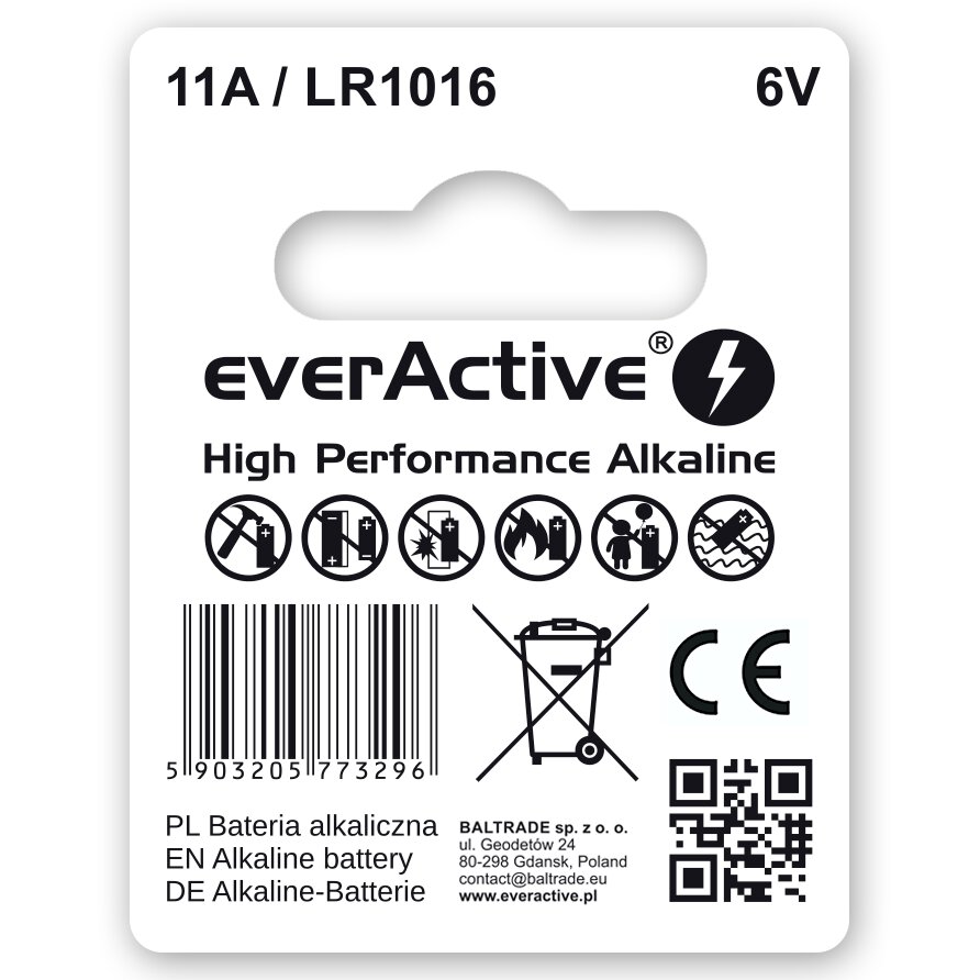 everActive 11A Car Remote Control 6V LR1016 - 1ks
