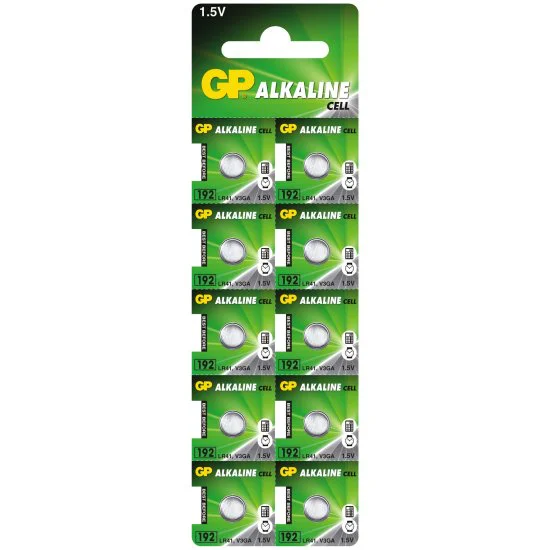10 x mini alkalické baterie GP 192/G3/AG3/L736/LR41/V3GA