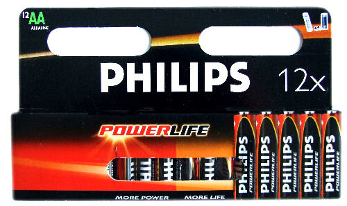 12 x bateria alkaliczna Philips PowerLife LR6 AA