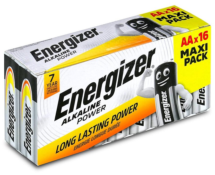 16 x bateria alkaliczna Energizer Alkaline Power LR6/AA (box) Maxi Pack