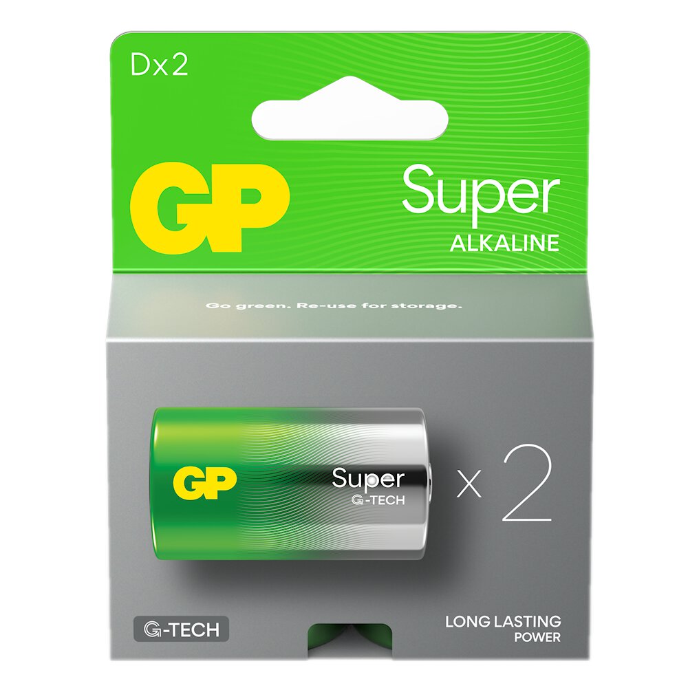 2 x bateria alkaliczna GP Super Alkaline G-TECH LR20 / D