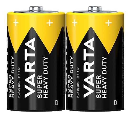 2x Piles Varta Superlife D / R20 / 1.5V