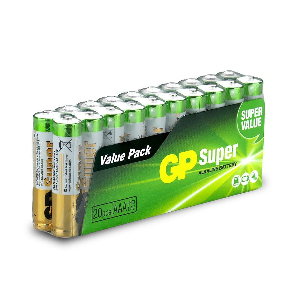 20 x bateria alkaliczna GP Super Alkaline LR03 / AAA