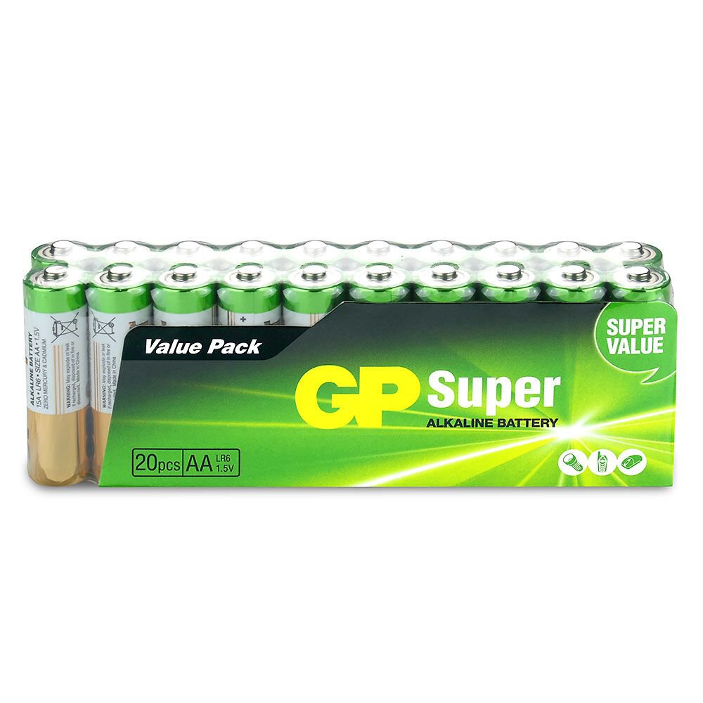 20 x bateria alkaliczna GP Super Alkaline LR6 / AA