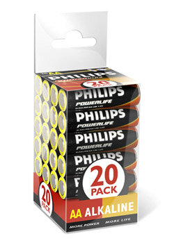 20 x bateria alkaliczna Philips PowerLife LR6 AA