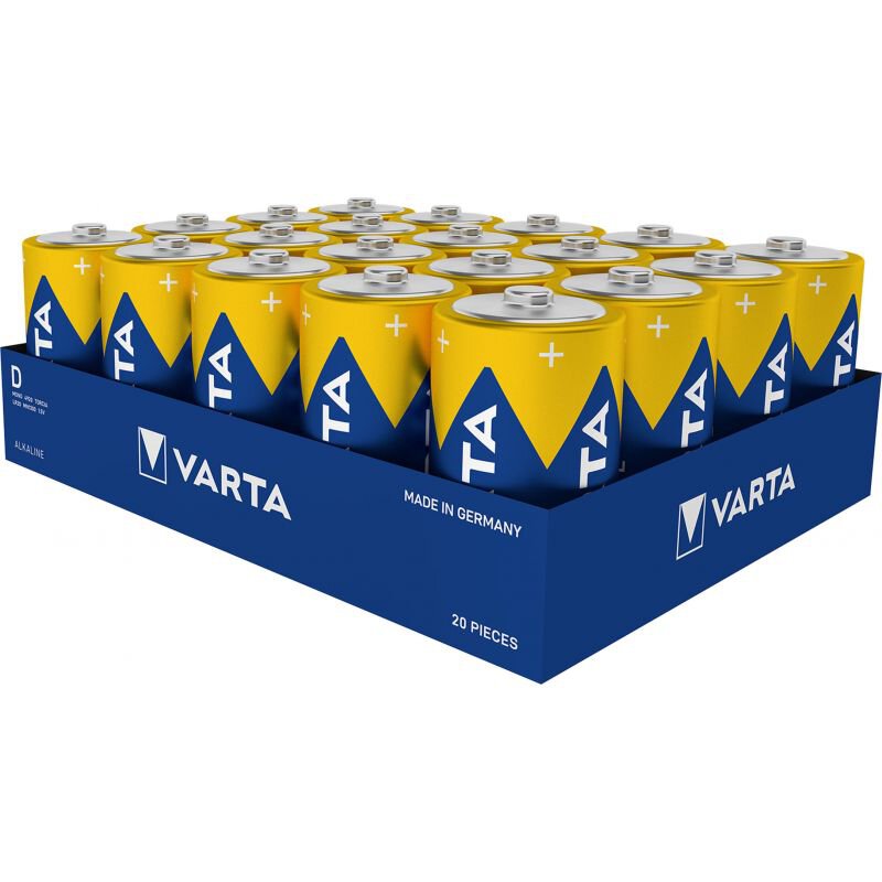 10x Mono D LR20 MN1300 VARTA Alkaline Batterie 4020 Industrial Batter