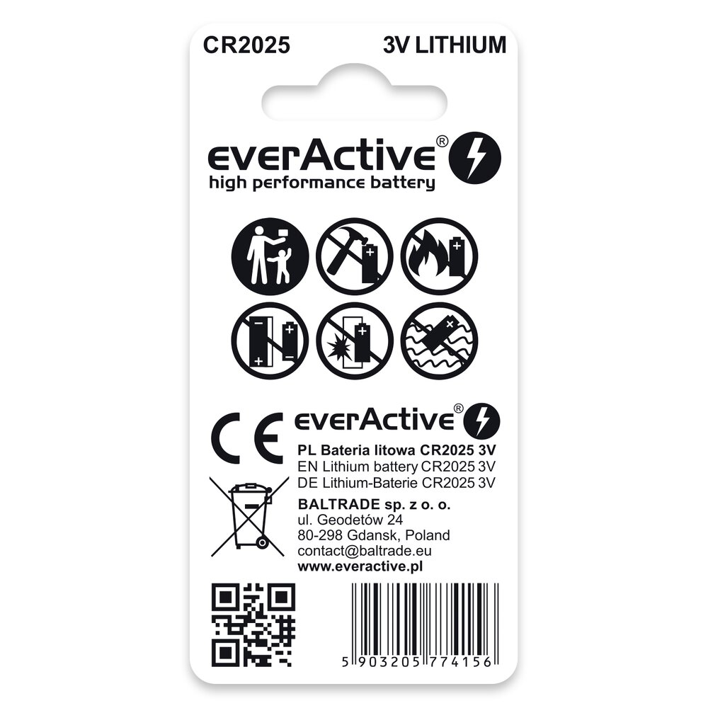 everActive CR2025 - 2ks