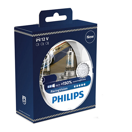 Baltrade.eu - B2B shop - 2 x H7 Philips Racing Vision GT car bulbs +200%