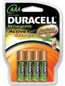 4 x akumulatorki Duracell ActiveCharge R03 AAA 800 mAh