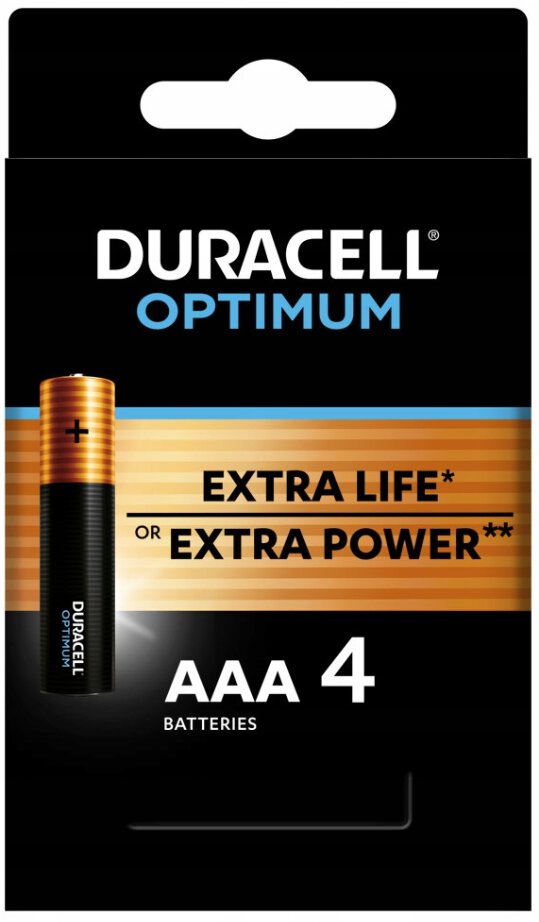 4 x bateria alkaliczna Duracell OPTIMUM LR03 AAA (blister)