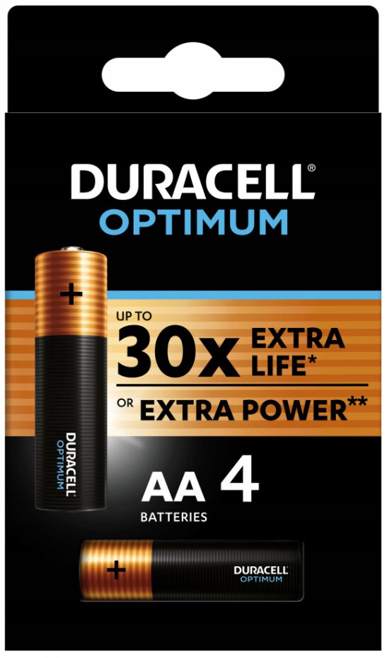 4 x bateria alkaliczna Duracell OPTIMUM LR6 AA (blister)