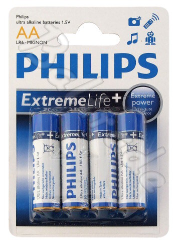 4 x Philips ExtremeLife LR6 AA (blister)