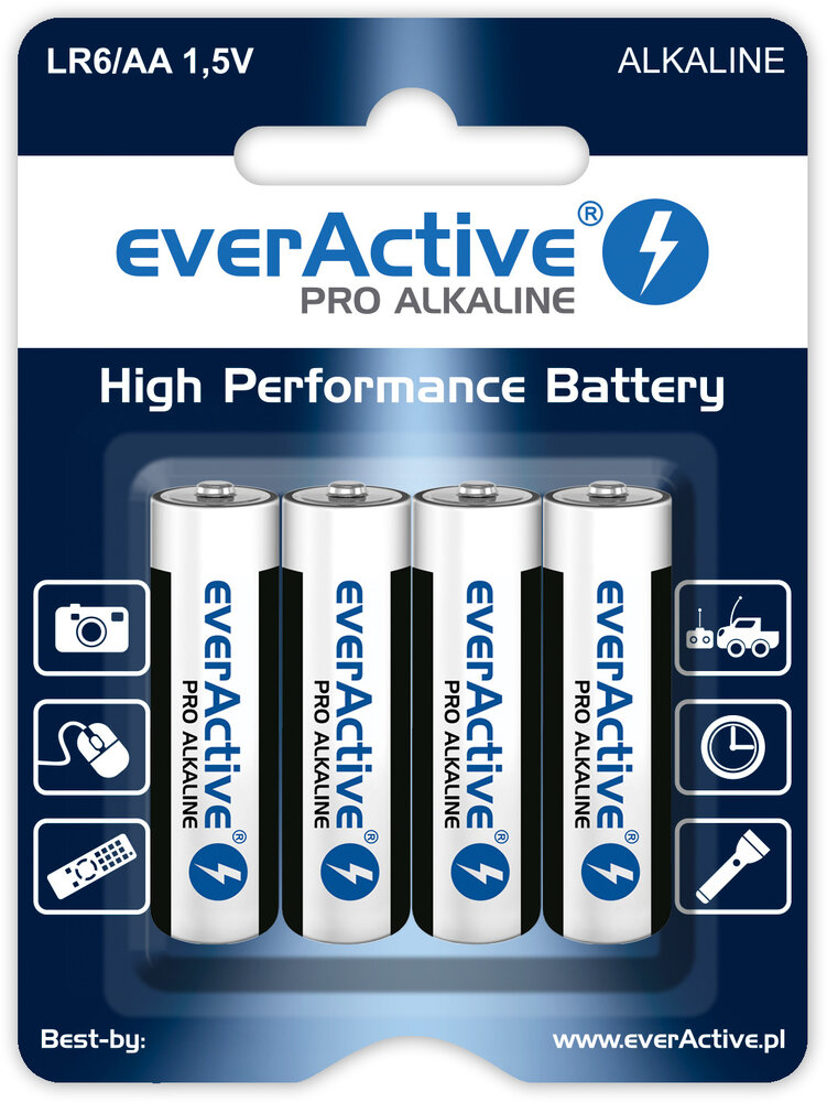 48 x bateria alkaliczna everActive Pro Alkaline LR6 AA