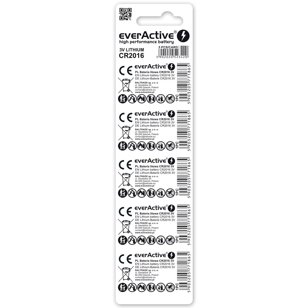 everActive CR2016 5ks