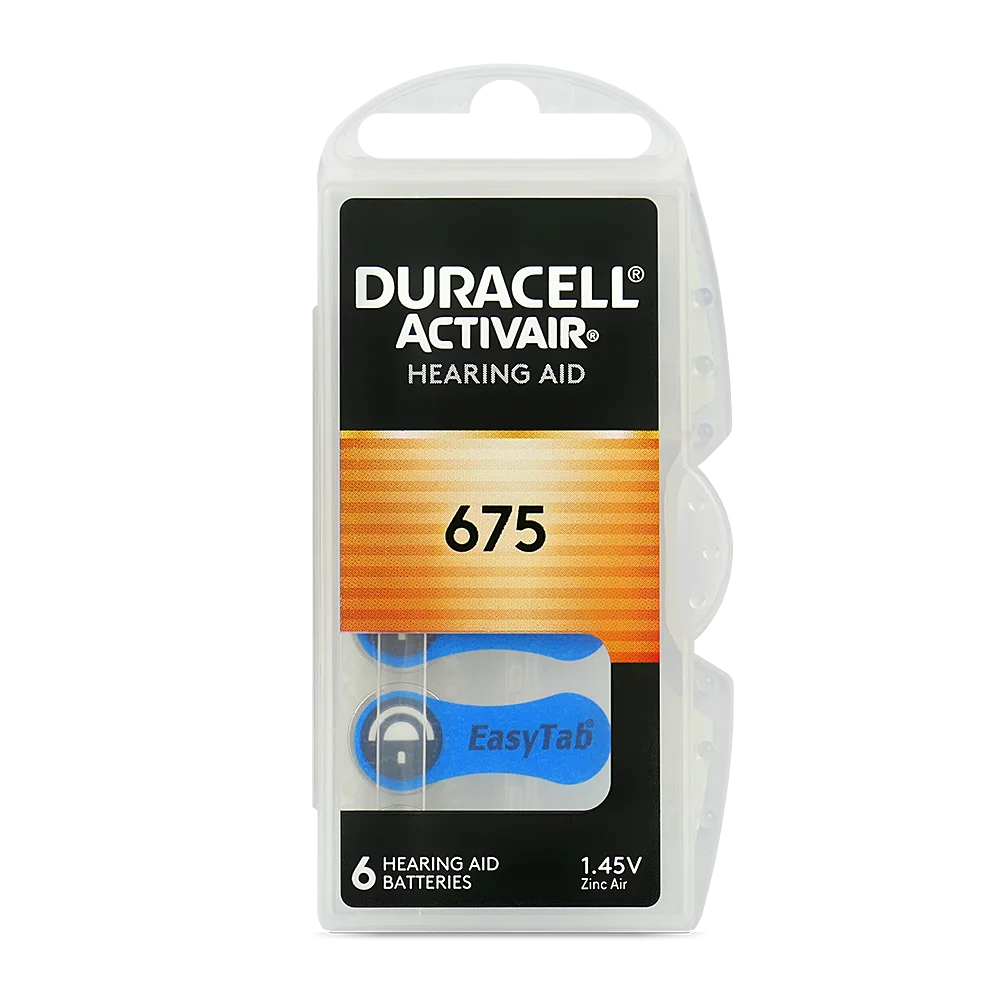 6 batérií na čistenie Duracell ActivAir 675