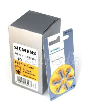 60 x bateria cynkowo-powietrzna Siemens 10