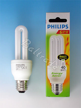 6x Świetlówka kompaktowa Philips Economy 9W/E27