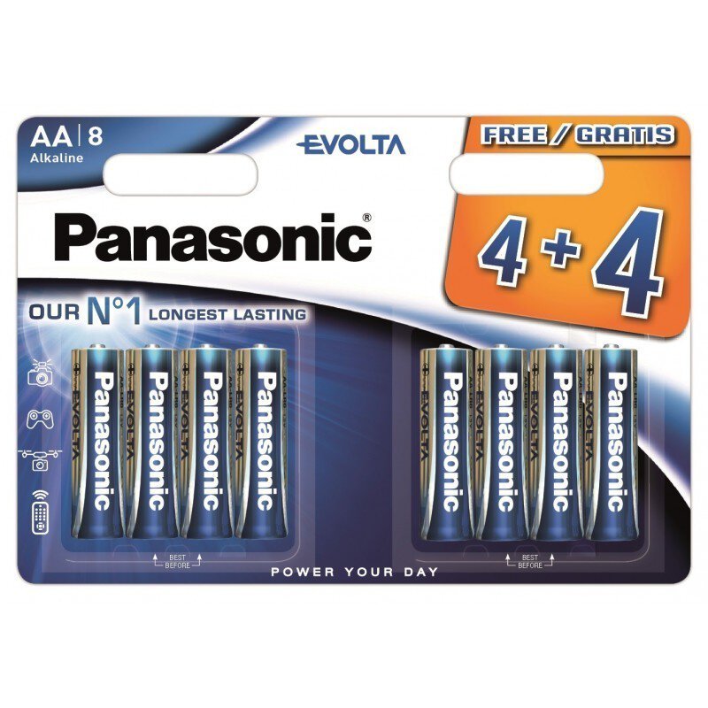 8 x Panasonic Evolta LR6/AA  (blister)
