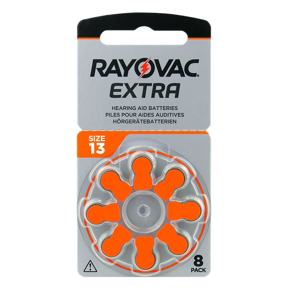 64 x baterie do aparatów słuchowych Rayovac Extra 13