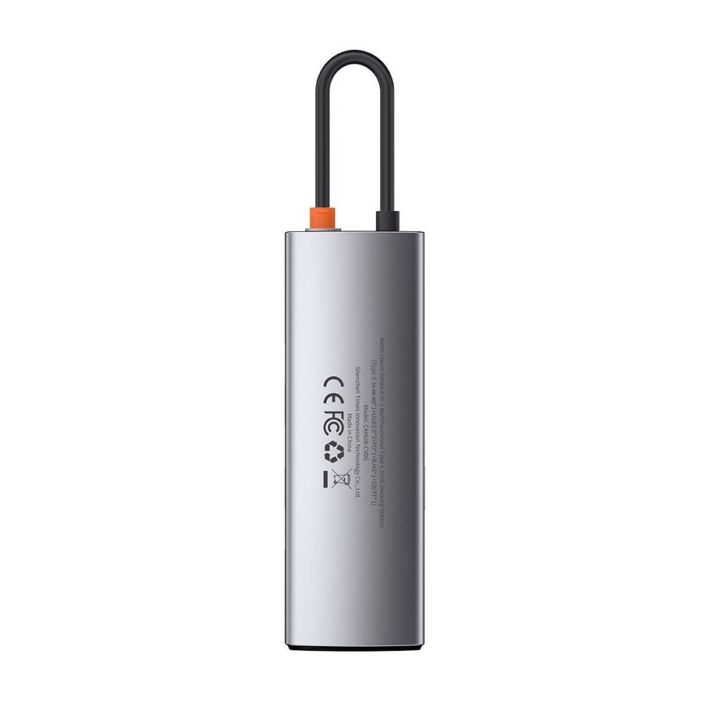 Adapter 8w1 Baseus CAHUB-CV0G Hub USB-C to 3x USB 3.0 + HDMI + USB-C PD + RJ45 + czytnik microSD / SD