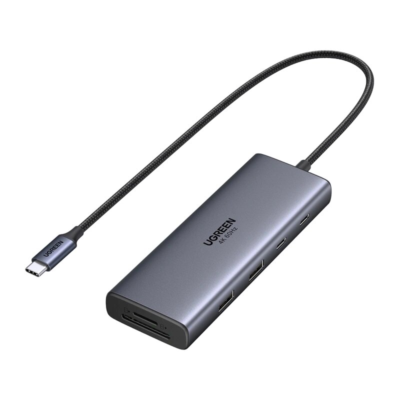 Adapter hub USB-C 9w1 Ugreen CM498A 85774 1x USB 2.0 + 1x USB 3.0 + 2x HDMI + 3x USB-C + SD Card + TF Card Adapter hub USB-C 9w1 Ugreen CM498A 85774 1x USB 2.0 + 1x USB 3.0 + 2x HDMI + 3x USB-C + SD Card + TF Card