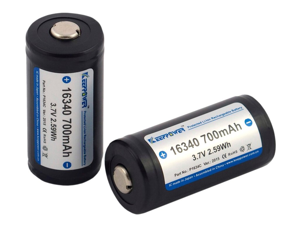 Аккумулятор 16340 1400mah