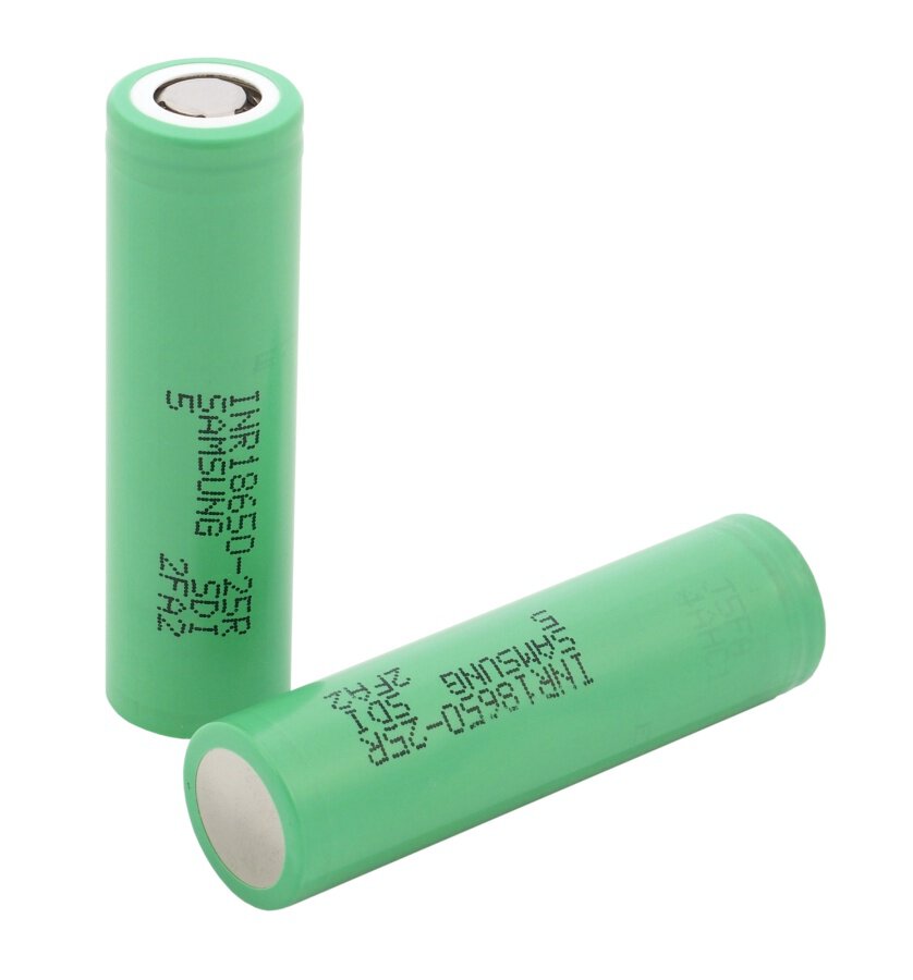 Samsung 8650 Li-ion 2500 mAh 20A. Lithium-ion cell - BOX 2ks