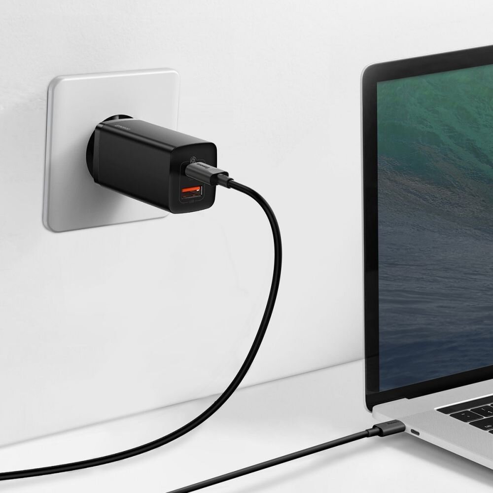 Baseus CCGAN2L-B01 GaN2 Lite Quick USB + USB-C 65W Black