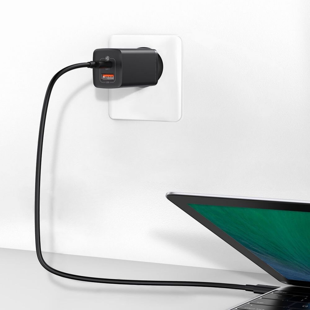 Baseus CCGAN2L-B01 GaN2 Lite Quick USB + USB-C 65W Black
