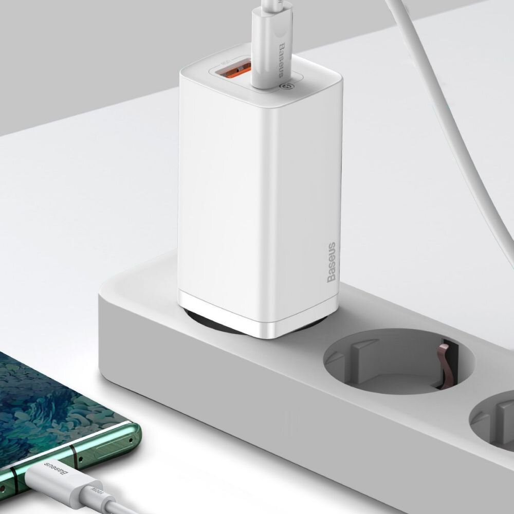 Baseus CCGAN2L-B02 GaN2 Lite Quick USB + USB-C 65W White