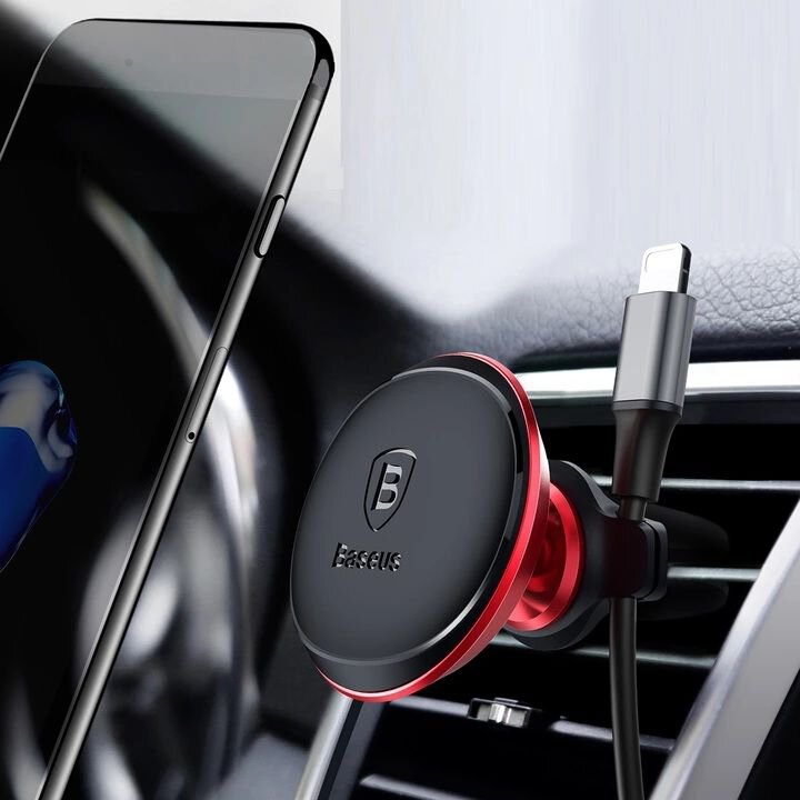 Baseus samochodowy uchwyt magnetyczny na telefon do kratki SUGX020009 czerwony